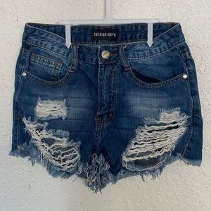 Ripped Jean shorts